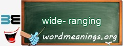 WordMeaning blackboard for wide-ranging